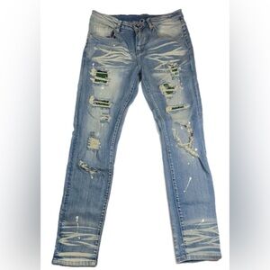 AMIRI Faded Blue Denim Jeans